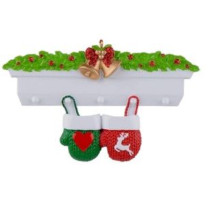 MAXORA DIY Personalized Mitten Family Christmas Tree Ornament